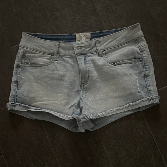 Mudd Pants - Mudd Women's Faded Blue Jean Shorts